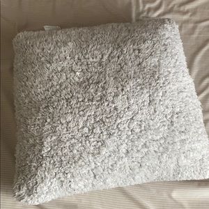 Fuzzy grey pillow